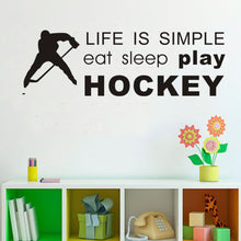 Life is simple: eat - sleep - play hockey Wall sticker - Hockey Lovers store